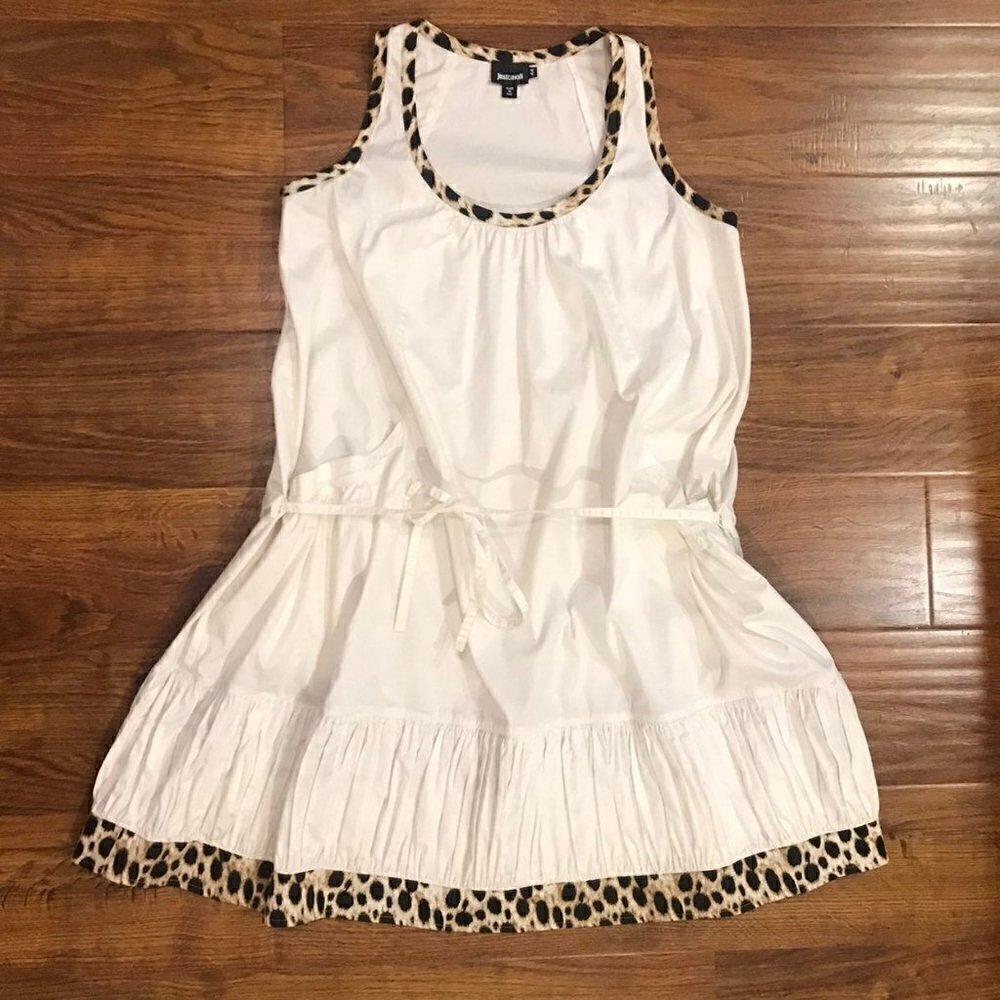 Just Cavalli cotton dress 44 leopard print